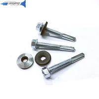 Vis de toiture autotaraudeuse à tête hexagonale avec rondelle en caoutchouc # 10X 5/8 # 12X 2 # 14X 7/8 Vis Zinc