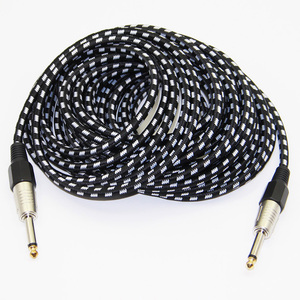 Bochara kabel instrumen musik TS <span class=keywords><strong>1</strong></span>/<span class=keywords><strong>4</strong></span> "<span class=keywords><strong>Jack</strong></span> 6.35mm, kabel kepang untuk Amplifier elektrik gitar Mixer 3m 6m 10m - Product Image 6