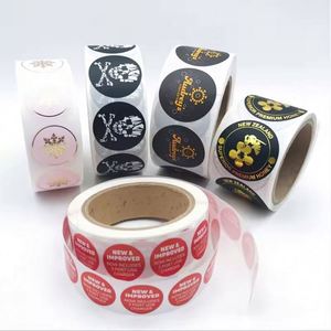 สติกเกอร์ติดเองแบบกำหนดเองได้ พิมพ์สติกเกอร์ทรงกลมแบบม้วน - Product Image 2