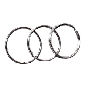 Double Ring Key Ring <b>Metal</b> Round White Nickel For <b>Bracelet</b> Making Jewelry Findings - Product Image 5
