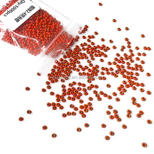 Perles de cyclope en cuivre orange fluorescent de 2,4 mm, têtes de mouches nymphes métalliques, cyclope pour la pêche à la mouche, poids pour la pêche à la carpe, matériaux - Product Image 1