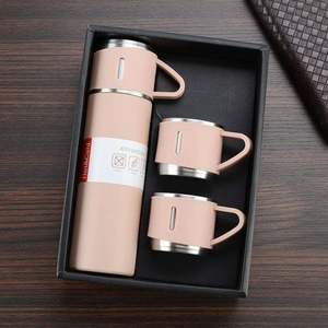 Custom Luxury 500ml Stainless Steel Insulated Gift Cup Set 3 Lids 2 Cups 2-Pack Vacuum <strong>Flask</strong> <strong>Hot</strong>/Cold Drinks Gift Box - Product Image 4