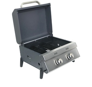 Gril à gaz de <span class=keywords><strong>Table</strong></span> intégré à deux brûleurs, <span class=keywords><strong>Plancha</strong></span> barbecue, gril Kamado d'extérieur avec CE LFGB - Product Image 3