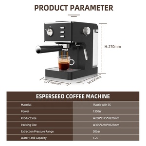 PANCERKA 20Bar Cafe Machine Espresso <b>Coffee</b> 2-in-1 <b>Maker</b> with Milk Dispenser for Commercial & Household Use - Product Image 1