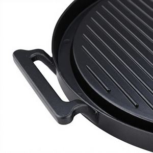 Plancha de Asar Redonda de Aleación de Aluminio Fundido a Presión Kwang Hsieh para Estufa de Gas, con Revestimiento Negro, Dispositivo de Seguridad contra Llamas, Fácil de Limpiar, Modelo 9506 - Product Image 1