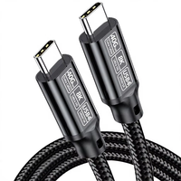 Cable USB4 Tipo-C de 40 Gbps, Carga Rápida PD de 240 W, Transmisión de Video 8K, Cable Trenzado de PVC/Nylon para Monitor de Computadora y Cámara