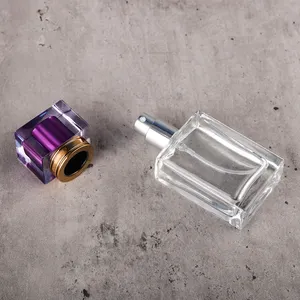 Frasco de vidro recarregável para perfume, frasco de vidro preto vazio para perfume 30ml 50 ml 75ml 100ml