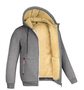 Sweat à Capuche à Manches Longues avec Fermeture Éclair pour Homme, Couleur Unie, Décontracté, Épaissir et Chaud, Nouvelle Collection Automne-Hiver - Product Image 2