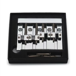 Bass Guitar Bridge 4 <b>String</b> Polished Brass Durable Finish Black Silver Gold Options - Product Image 5