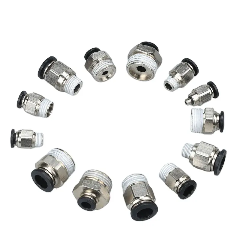 Pc Pneumatische Air Tool Perslucht Fittings M4 M6 M8 M10 M12 Luchtslang Fittings Push Connector Tube Fittings