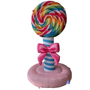 Globo inflable <span class=keywords><strong>de</strong></span> caramelo con piruleta, decoración <span class=keywords><strong>de</strong></span> actividad <span class=keywords><strong>de</strong></span> tamaño personalizado, 2m/6 pies, precio <span class=keywords><strong>de</strong></span> fábrica - Product Image 1