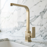 Robinet mitigeur de lavabo Weihao de luxe en acier inoxydable, finition or automne, à monobloc, pour montage sur comptoir, pour salle de bain