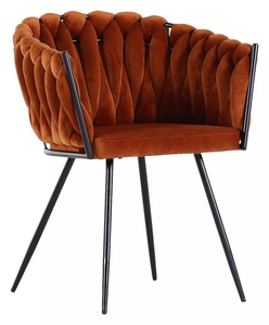 Conjunto de silla de comedor de terciopelo nórdico, muebles modernos de lujo para exterior, comedor, <span class=keywords><strong>restaurante</strong></span> - Product Image 2