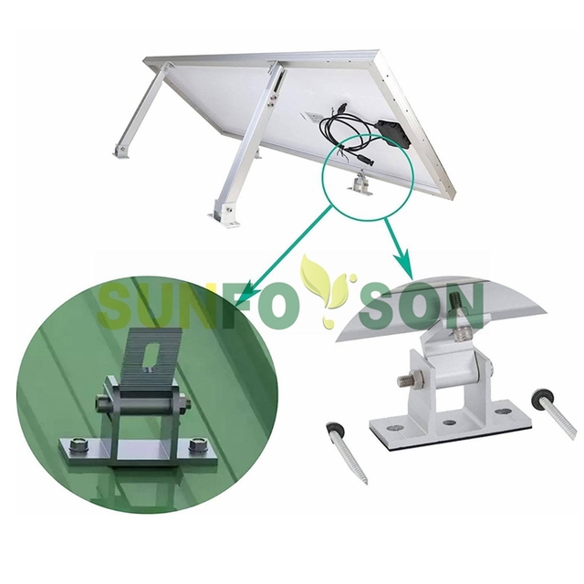 Adjustable Solar Panel Tilt Leg Mount Bracket with Aluminum & Stainless Steel 10-Year Warranty
