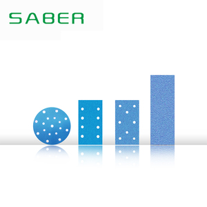 Suministro de fábrica, papel de lija abrasivo de óxido de aluminio azul de 8 agujeros, <span class=keywords><strong>LIJADORA</strong></span> ORBITAL, papel de lija - Product Image 4