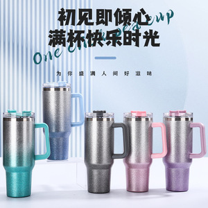 Stainless Steel Tumbler 40oz Handle <b>Insulated</b> <b>Mug</b> Travel Outdoor Sports Cold Storage Cup - Product Image 1