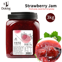 Doking Factory Sells 3kg Fruit Jam Bubble Tea Raw Material Strawberry Jam