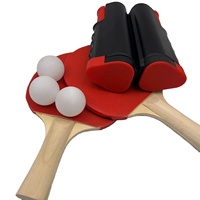 Raquette de tennis de table professionnelles de ping-pong, ensemble de 2 roulettes, sac de transport à filet rétractable, raquette pour 4 joueurs, bon marché
