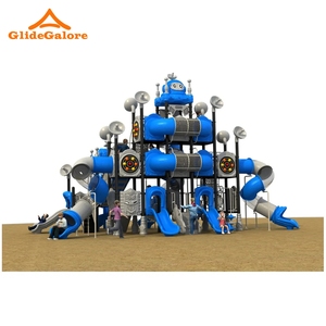 Parco divertimenti GlideGalore giostre grande gioco scivolo per bambini attrezzature parco giochi all'aperto castello scivolo di plastica - Product Image 6