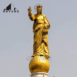 Кастинг для церкви, религиозная женская скульптура, в натуральную величину, статуя нашей леди Гуадалупе, бронзовая статуя Девы Марии - Product Image 4