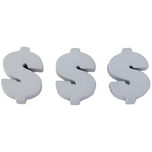 Balle anti-stress promotionnelle en forme de symbole du dollar américain en PU, design cube, personnalisable pour unisexe - Product Image 1