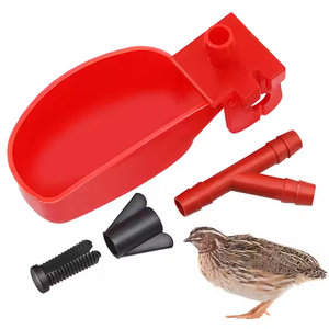 Tự Động Nhựa Gà Uống Rượu Cup <span class=keywords><strong>Bird</strong></span> Uống Cup Hệ Thống Cho Chim Cút Chim Bồ Câu Lồng Trang Trại Gà Trung Chuyển Với Vít Van - Product Image 1