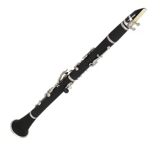 Irin instrumento de sopro, instrumento de sopro banhado a níquel baquelite 17-chave b-clarinete plano