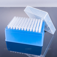 Embouts de pipette robotique à faible résidu de 250 μL en rack, compatibles avec la manipulation automatisée des liquides Beckman