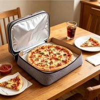 TAWA Große Isolierte Essensliefertasche für Pizza 20L Polyester mit Reißverschluss & Faltbarem Design