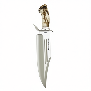 High Quality Handmade New Fashion J2 Steel Camping Bush craft Hunting Knife Handmade with Strong Deer Stag Handle OEM Customized - Product Image 1