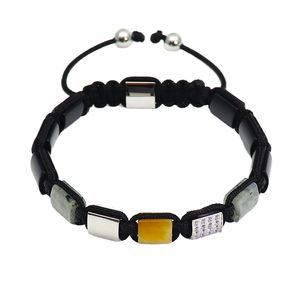 Pulsera Unisex de Cuerda Trenzada Ajustable con Cuentas de Cristal, Piedras Curativas Naturales y Gemas, Joyería de Metafísica y Espiritualidad de Moda - Product Image 3