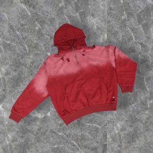 Sudadera con Capucha de Diseño Personalizado para Hombre, Estilo Vintage, Lavado Ácido, Corte Holgado, 100% Algodón, Estilo Urbano Otoñal - Product Image 4