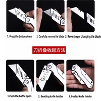 Couteau utilitaire pliable tout acier épaissi et robuste Couteau à éplucher durable en acier inoxydable avec fonction imperméable et antirouille
