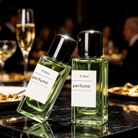 Bouteilles en verre de parfum pour hommes personnalisées 1oz 3.3oz Bouteilles en verre ambré vides carrées de 50ml en verre de vaporisateur d'atomiseur pressurisé