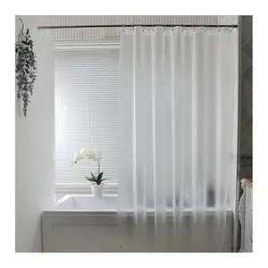 Rideau de douche Transparent Extra Long, 1 pièce, pour salle de bain et douche, imperméable, résistant aux moisissures, 72x78