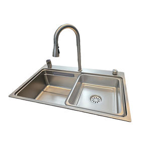 Fregadero de Cocina Multifuncional de Acero Inoxidable SUS304, Hecho a Mano, con Relieve, Sin Recubrimiento, Resistente a la Lluvia - Product Image 3