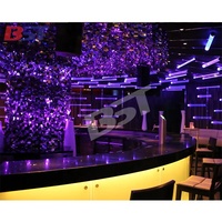 Comptoir de bar Led RGB illuminé commercial Table ronde meubles de bar discothèque vin comptoir de bar moderne à vendre