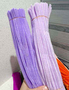 100 قطعة من أسلاك الشنيل المنفوشة بالجملة، منظفات غليون بألوان الباستيل، سيقان شنيل بلون الماكرون لباقات الزهور، وألعاب تعليمية أخرى - Product Image 5