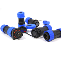 IP68 Steckverbinder SP162 3 4 5 6 7 9 Pin SP-Serie Wasserdichtes Kabel Kunststoff Rundsteckverbinder für LED-Bildschirm