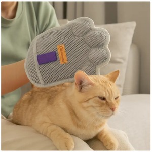 Gants anti-poils gris antistatiques pour le toilettage et le nettoyage des chats et des chiens - Product Image 2