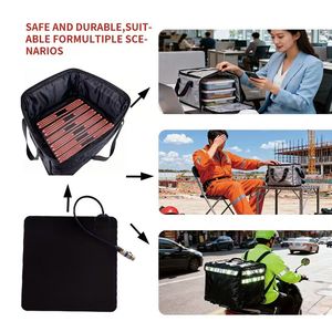 แผ่นทำความร้อนซิลิโคนขนาด 300x300 มม. 12V 55W สำหรับกระเป๋าใส่พิซซ่า - Product Image 2