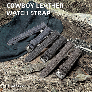 Bracelet de montre en cuir véritable de haute qualité, style cowboy, fait main, doux, accessoire pour assortir aux vêtements et aux jeans. - Product Image 3