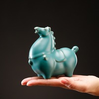 MSH robuste et corsé Vintage Tang Horse Tea Pet Ornament Cultivable Tea Pet