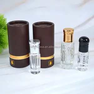 New Design Hot Selling Fancy 3ml 6ml 12ml Attar Octangle Glass Perfume Bottle With Glass Roller Aluminum Cap