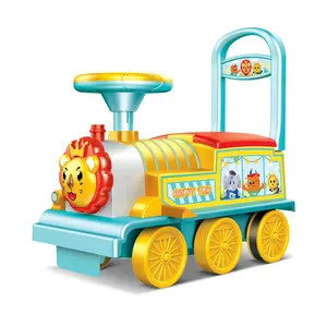 बच्चों की सवारी खिलौने संगीत शेर ट्रेन ट्राली पर बिजली की सवारी पर कार ट्रेन के साथ प्रकाश और संगीत