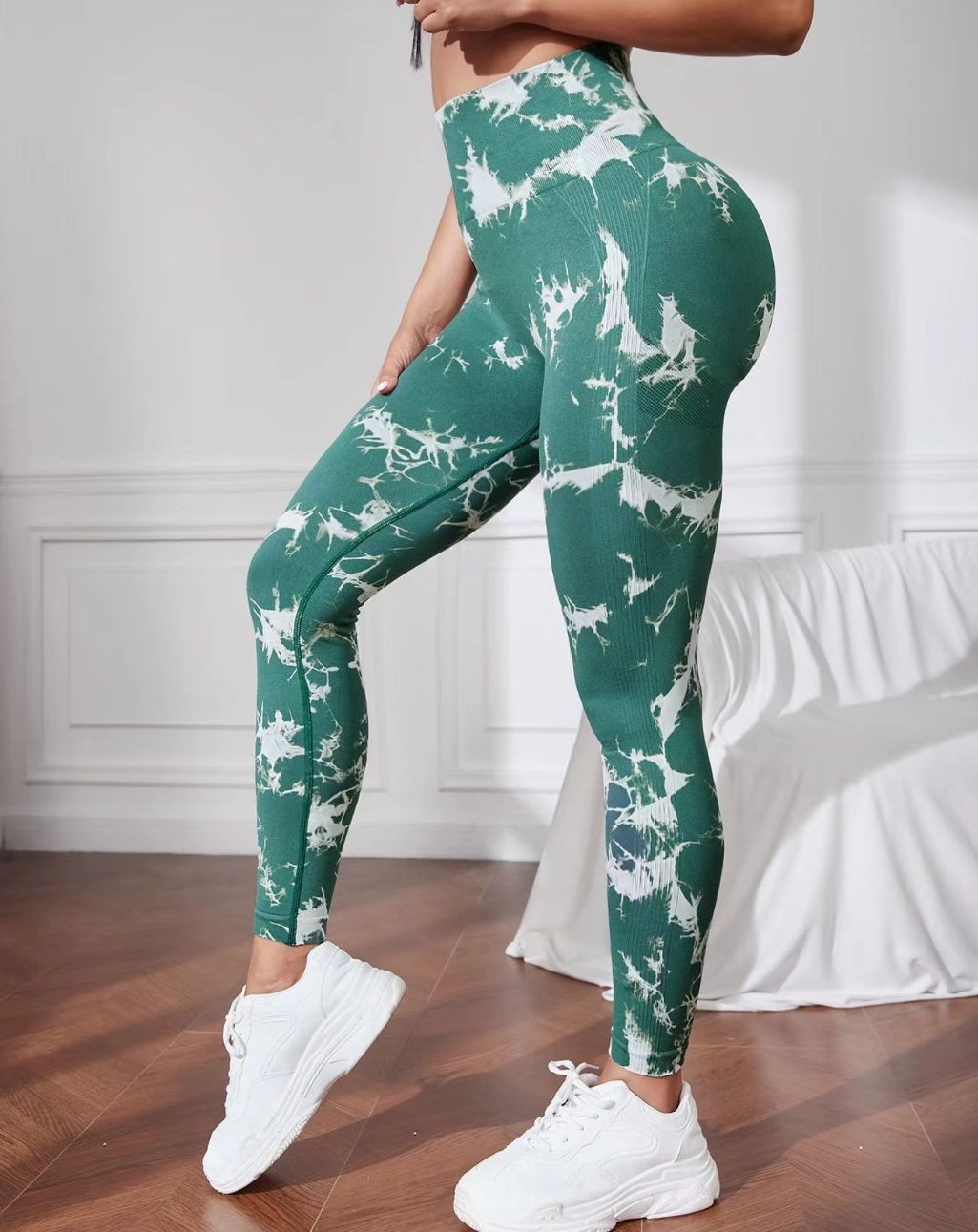 Tie Dye Fit Booty Leggings High Waisted Women Tie Dye Seamless