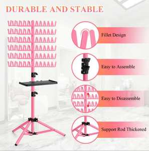 Factory Cheaper Foldable Adjustable <b>Braiding</b> Hair Rack Stand Precision-Made China Hair Storage Hair <b>Extension</b> Holder with tray - Product Image 6