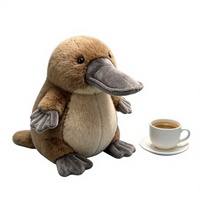 Peluche personnalisée en forme d'oiseau à bec de canard, jouet en coton PP, fausse fourrure de lapin, peluche longue ou courte, poupée douce, OEM ODM