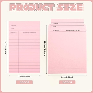 Juego de Bolsillos y Tarjetas para Biblioteca, Personalizables, en Blanco con Líneas para Registrar la Fecha de Devolución del Libro, Tarjeta de Seguimiento de Préstamos, Catálogo - Product Image 2