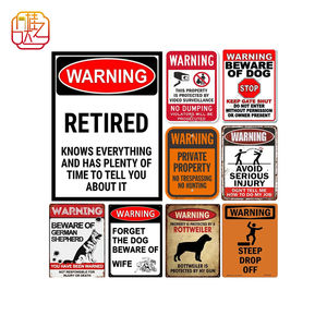 علامة تحذير 18x12 بوصة للتنبيه بوجود الكلاب. ملصق مثبت على الحائط للمنزل والمقهى والنادي. - Product Image 1